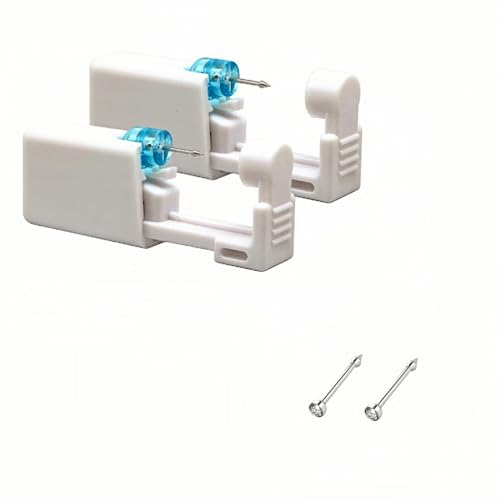 Geettcaifu 2 Pack Disposable Nose Piercing Kit with Studs
