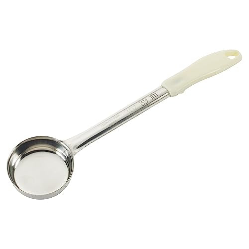 Winco 3-Ounce Solid Food Portioner - Stainless Steel, Ivory Handle