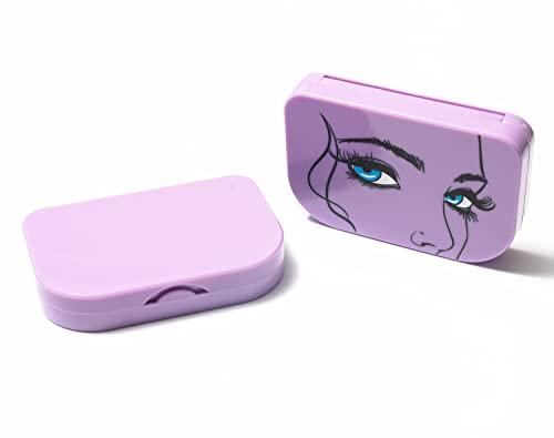 Travel Eyelash Organizer with Mirror - Purple Eyelash Case