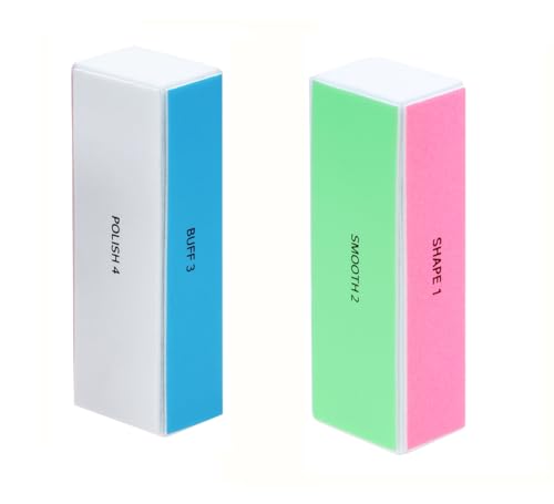 Penta Angel 4-Way Nail Buffer Blocks - 2 Pack Shine Smoother Files