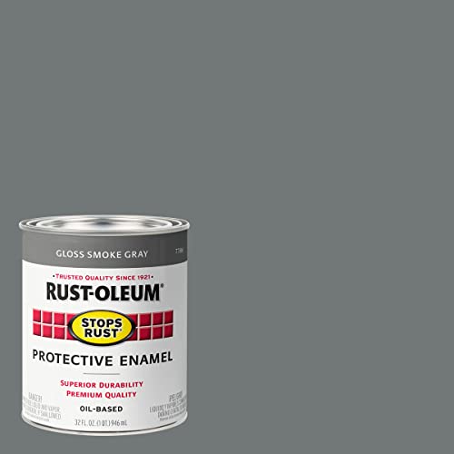 Rust-Oleum Stops Rust Protective Enamel Paint Gloss Smoke Gray 32 Fl Oz