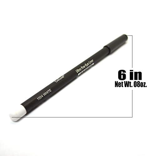 Italia-Deluxe White Eyeliner and Lip Liner Pencil #1004 with Zip Bag