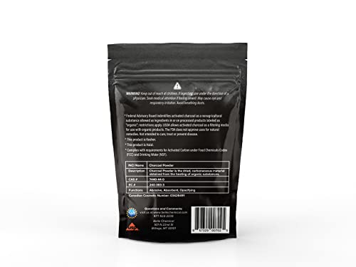 Belle Chemical Organic Coconut Activated Charcoal Powder 1 Ounce