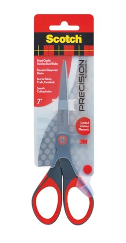 Scotch 7-Inch Precision Scissors - Stainless Steel with Comfort Grip