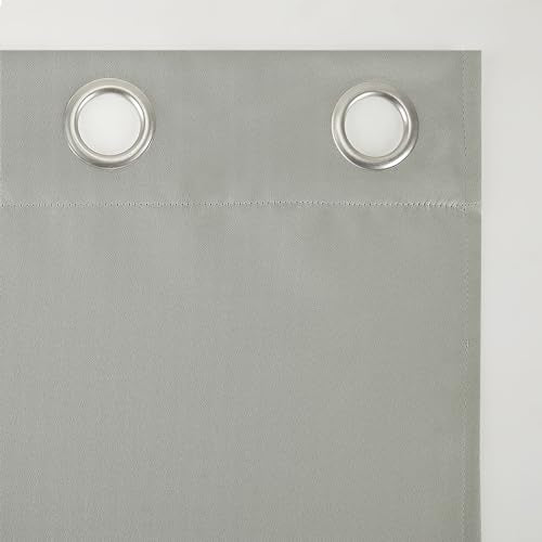Sun Zero Easton Energy Saving Blackout Curtain Panel, 40" x 84", Silver Gray