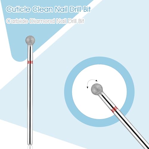 Dimeho Diamond Ball Nail Drill Bit for Cuticle Cleaning and Manicure