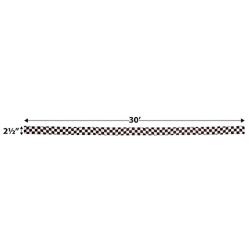 Beistle Checkered Crepe Streamer Roll - 2.5 in x 30 ft for Parties