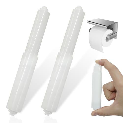 Moicstiy 2 Pack Toilet Paper Holder Spring Rod Replacement - Fits Standard Sizes