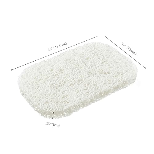 Snowkingdom White 4-Pack Soap Saver Holders for Bar Soap Bathroom Shower Kitchen