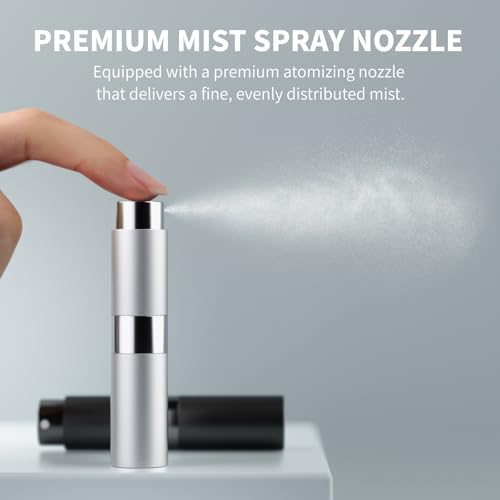 YIKIBOX 8ml Refillable Travel Perfume Atomizer - Leak-Proof Mini Spray Bottle