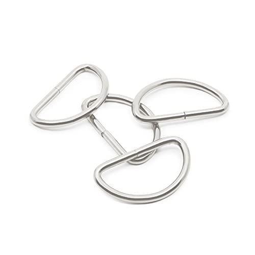 Dritz 1-1/2" Nickel D-Rings - 4 Pack for Sewing Projects