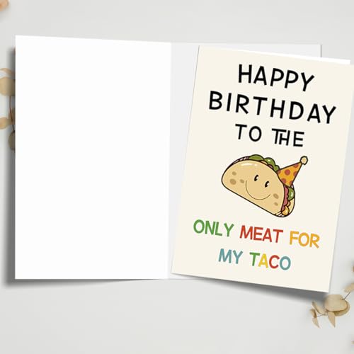 Funny Taco Pun Birthday Card for Husband - 5.3x7.1 Card