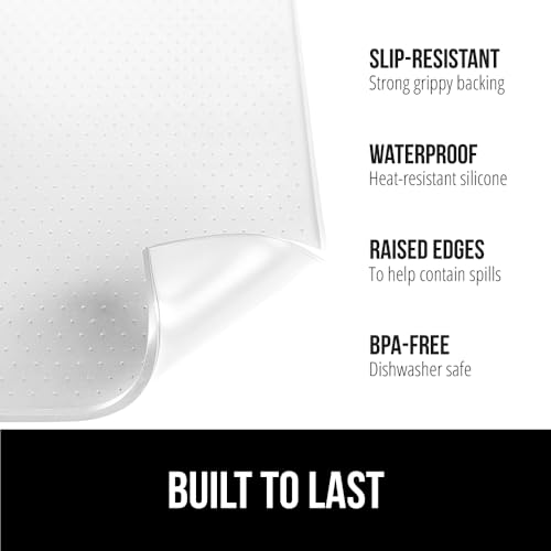 GORILLA GRIP Silicone Coffee Mat, 11.5x18.5 Inch Waterproof Espresso Bar Mat