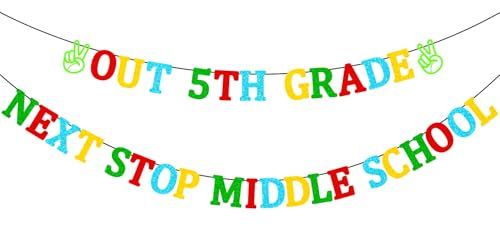 5th Grade Graduation Banner - Next Stop Middle School Decorations