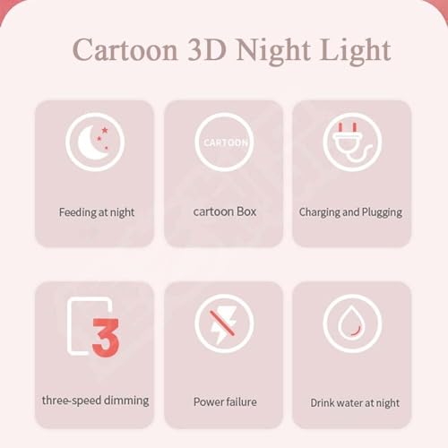 Cat 3D Night Light - Kawaii LED Desk Lamp with 3 Color Modes