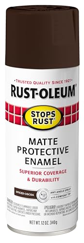 Rust-Oleum Stops Rust Spray Paint - Matte Spiced Cocoa, 12 Oz