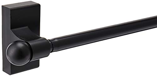 Rod Desyne Mag-12 Magnetic Curtain Rod, 17-30", Black