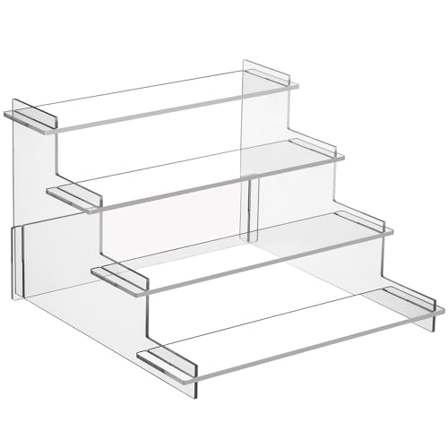 HENABLE 4-Tier Acrylic Display Stand - Perfume & Cupcake Organizer