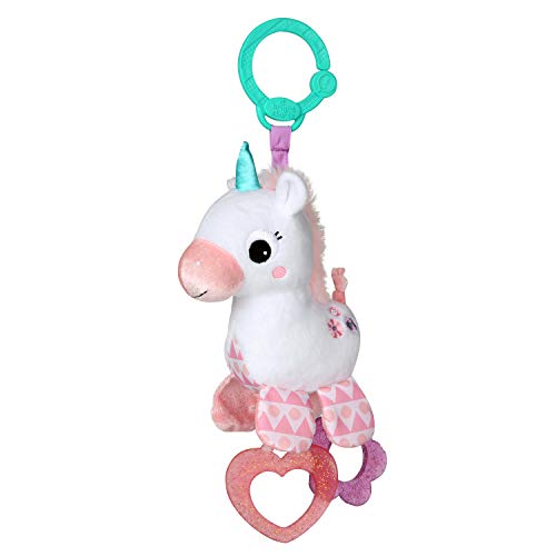 Bright Starts Unicorn Plush Take-Along Toy for Strollers & Carriers