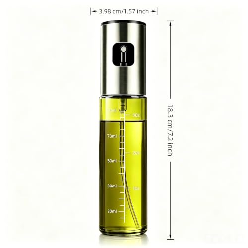 Eavkoar Olive Oil Sprayer - 100ml Light-Blocking Glass for Air Fryers & BBQ