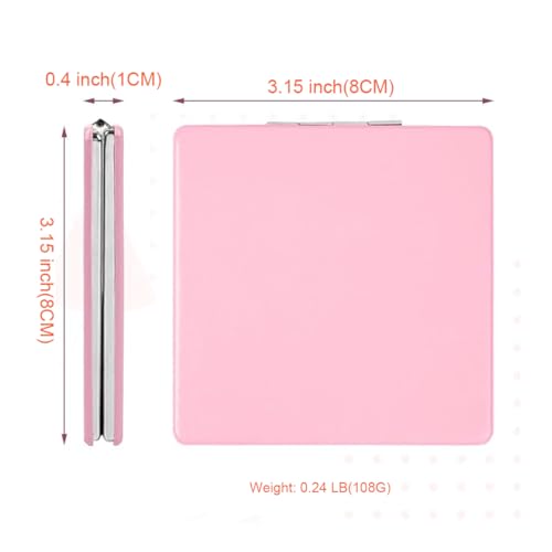 Monogram Compact Makeup Mirror Double Sided Travel Pocket Mirror
