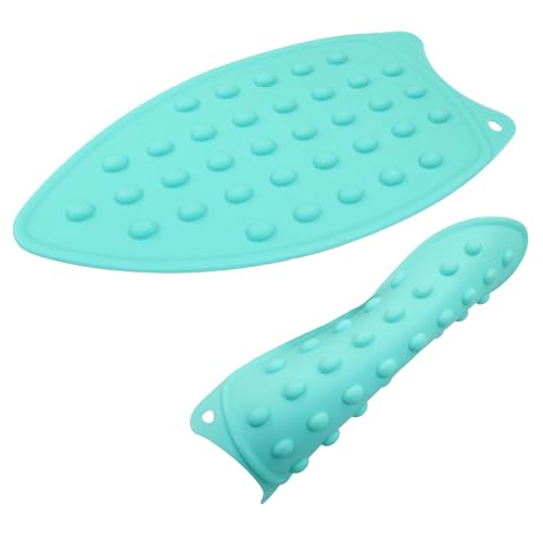 Heat-Resistant Silicone Iron Rest Pads - 2 Pcs Green