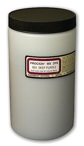 Jacquard Procion MX Fiber Reactive Dye, Deep Purple - 1 Lb Professional Jar