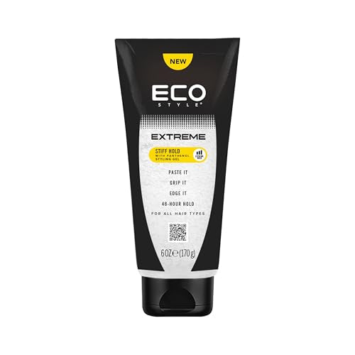 Eco Style Extreme Stiff Hold Styling Gel — 6 oz Alcohol-Free Hair Gel