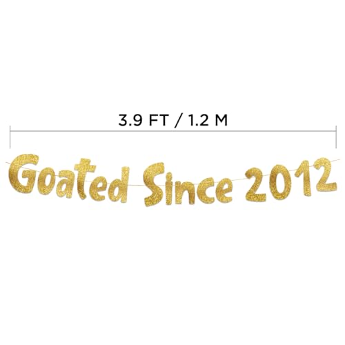 Pre-Strung Gold Glitter Banner for 14th Birthday & Anniversary