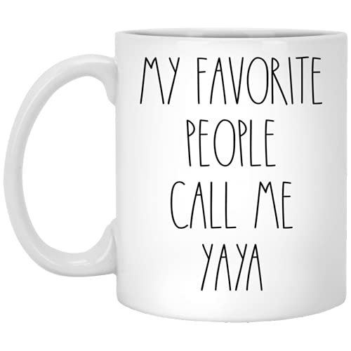 My Favorite People Call Me Yaya Coffee Mug 11oz - Rae Dunn Inspired Holiday & Gift