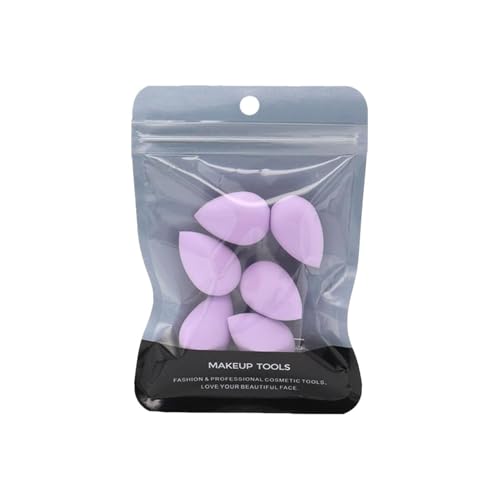 YLiiii 6Pcs Purple Mini Makeup Sponge Set for Concealer and Foundation