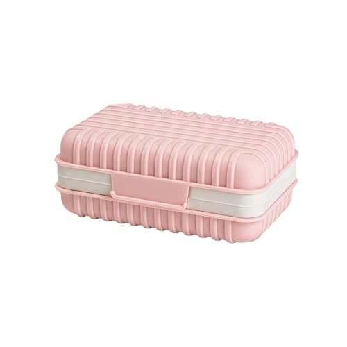 Leakproof Travel Soap Case with Lid - Portable Soap Dish for Camping & Travel