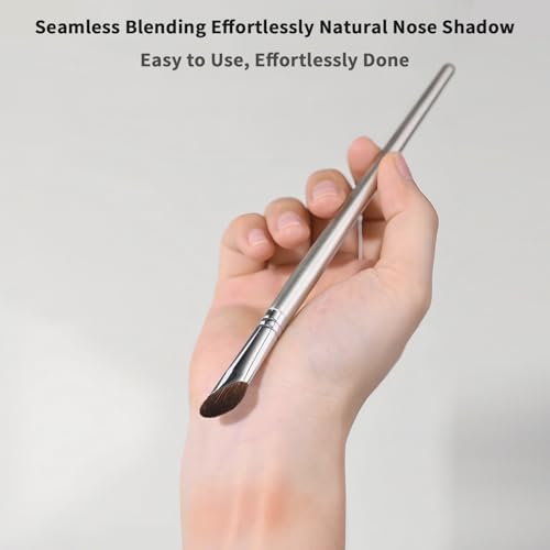 HJYOK 5PCS Eye Makeup Brush Set - Angled Eyeliner & Nose Contour Brushes