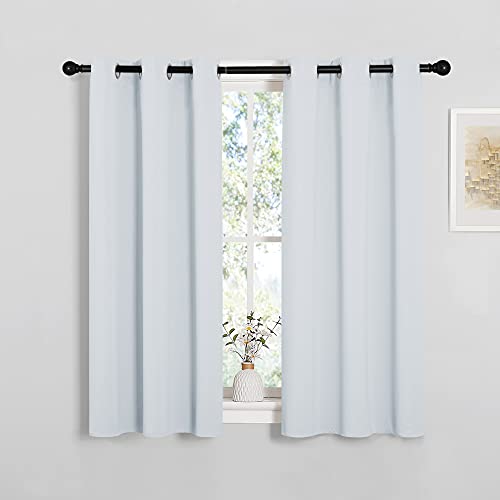 NICETOWN Greyish White Blackout Curtains | 34" x 45" | 2 Panels