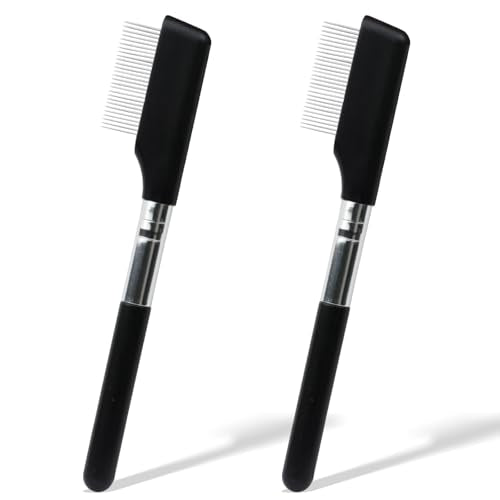 Zoolinn 2 Pcs Metal Eyelash Separator Brush and Grooming Tool