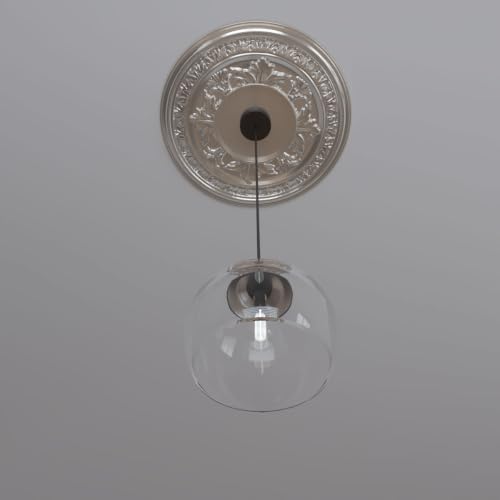 Ekena Millwork 22" PVC Ceiling Medallion in Bright Chrome