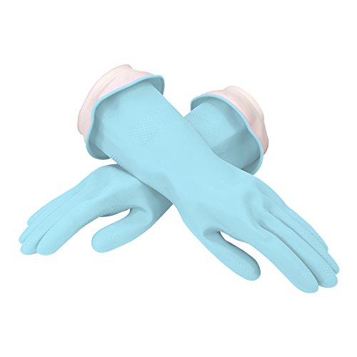 Casabella Aqua Waterblock Premium Cleaning Gloves - Blue, Medium