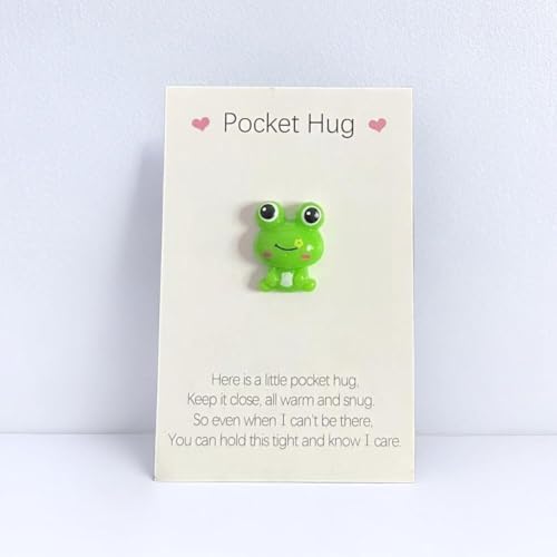 Pocket Hug Frog Token Gift Set with Encouragement Cards