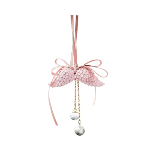 Angel Wings Car Hanging Ornament – Cute Pink Rear View Mirror Charm
