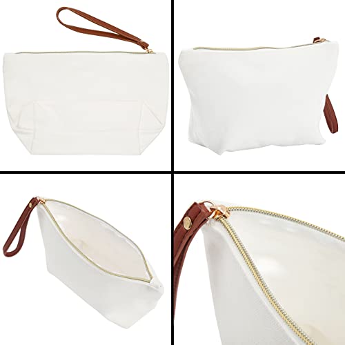 Glamlily Canvas Makeup Bag Initial D Monogram Travel Cosmetic Pouch