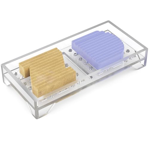 NiHome Self-Draining Soap Dish - Clear Acrylic Holder with 360° Airflow