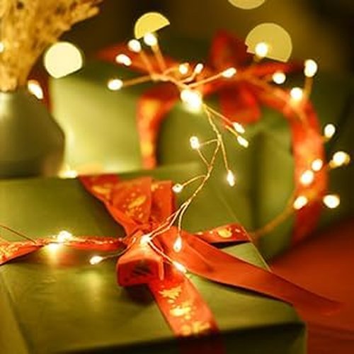 Dailyart 200 LED Fairy Lights - Warm Twinkle String Lights with Remote & Timer | 10ft Gold Wire for Bedroom, Party & Wedding Decor