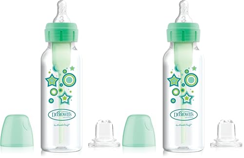 Dr. Brown's Anti-Colic Sippy Bottle Starter Kit, 8oz, 2 Pack - Green