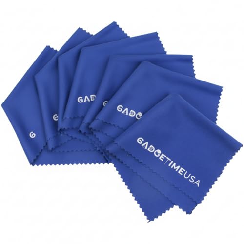 Gadgetime USA Reusable Microfiber Cloth - Soft Blue Wipes for Glasses & Screens