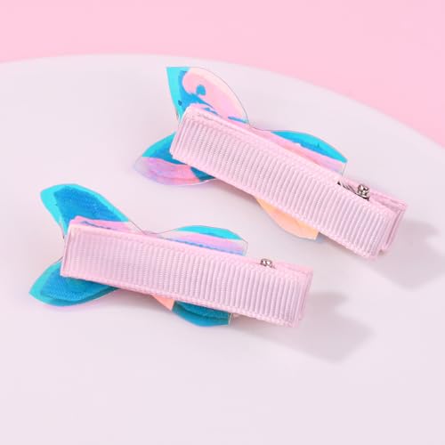 SICOPEE Glitter Hair Clips for Girls - 3 Pairs Sparkle Seashell and Cloud Hair Pins