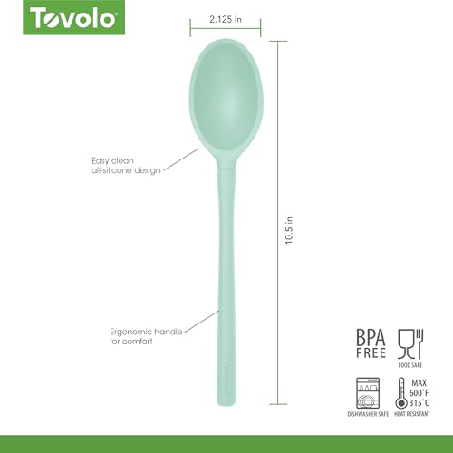 Tovolo Deep Bowl Silicone Mixing Spoon - Heat Resistant & Nonstick