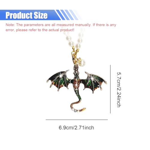 Bling Dragon Car Rear View Mirror Charm - Fantasy Rhinestone Hanging Pendant