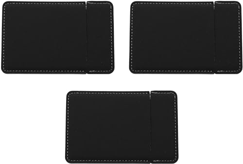 Compact Stainless Steel Mirrors - Set of 3 Ultra Slim Shatterproof with Leather Sleeve
