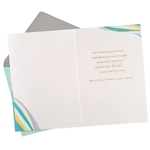 Hallmark Sympathy Card Holding You In Our Hearts 5 x 7.2 inches – Heartfelt Condolence Note
