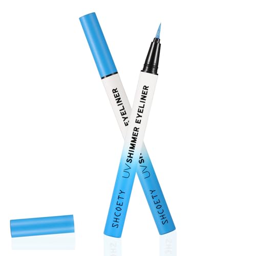 Wismee Shimmer Blue Metallic Neon Liquid Eyeliner Waterproof